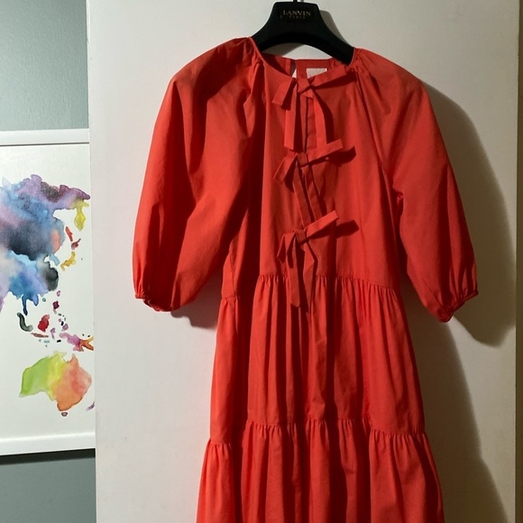 Cinq à Sept Lynn Tiered Puff Sleeve Dress NWT - Picture 6 of 9